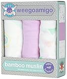 weegoamigo(ウィーゴアミーゴ) おくるみ ガーゼ 3枚 箱入り 3 Pack Bamboo Muslin Hexagonia ヘキサゴニア