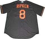 MLB Baltimore Orioles Cal Ripken Jr署名マジェスティッククールベースレプリカブラックジャージー