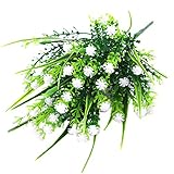 SunniMix 全6色　きれいな　造花　花瓶挿し　装飾花　家　結婚式　装飾 - 白