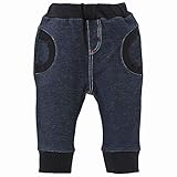 西松屋 [EFD] ニットデニム8分丈サルエルパンツ 【80cm・90cm・95cm】　90　ネイビー