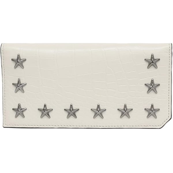 JIMMY CHOO　ジミーチュウ　長財布　ラウンドジップ　スタースタッズ　銀色 JIMMY CHOO（ジミーチュウ） 財布 長財布 ラウンドファスナー スタッズ