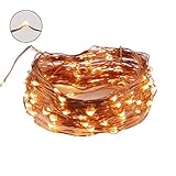 LEDMO LED String Lights 33ft LED Starry Light Solar Power Adapter For Christmas Wedding and Party Wa