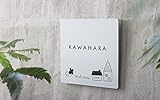 ネームプレート ホワイト表札＊simply＊正方形　145角以内サイズフリー♪ネームプレート 機能門柱