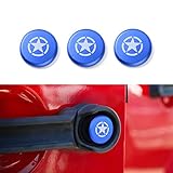 アルミドア グラブハンドルノブカバートリム ジープラングラー2007年型から2017年型用 Door Exterior Button Cover ブルー szzt-35