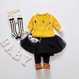 skuleer ( TM )クラウンBaby Girls暖かいぬいぐるみ裏地の子のセータープルオーバーニットベビーガールズセーターキッズ服1 pc 9M イエロー S-32838084416-Pets