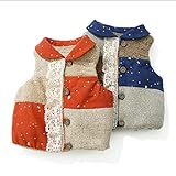 【アウトレット】Lily ivory (リリィ アイボリー)リバーシブルベスト (80～130cm) キムラタンの子供服 ブルー 90 (71045x71345-153)