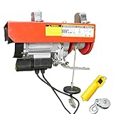 電動ホイスト 電動ウインチ 800kg 吊り上げ 吊り下げ クレーン 家庭用 100V リモコン付