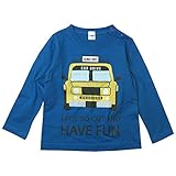 《H28年秋冬物》 CHEEK ROOM(チイクルーム) 製品洗い加工済み42/2天竺クルマ長袖Tシャツ 90cm/BL NO.B-460268