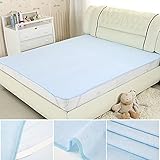Seacan 防水シーツ ベッドシーツ シングル マットレスカバー 介護シーツ マルチカバー ベビー 抗菌 防臭 敷布団用 おねしょ 通気 タオル地 赤ちゃん 秋冬向け ペット 100*200cm ブ