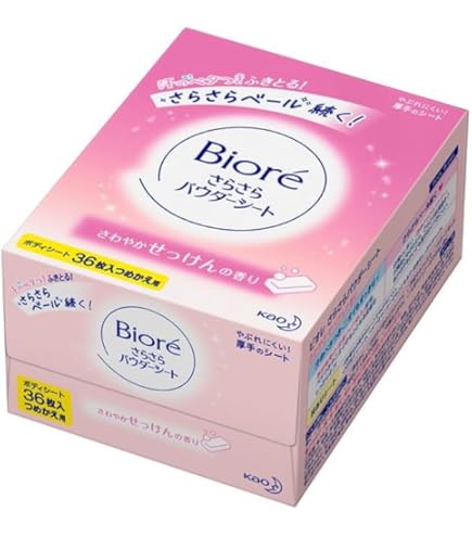 花王 ビオレ さらさらパウダーシート せっけんの香り 詰替36枚入×10個セット 花王 ビオレ さらさらパウダーシート 36枚×6個