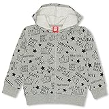 ベビードール 総柄ジップパーカー 子供服 110cm グレー