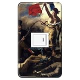 スイッチカバー スイッチプレート ラジェーヌ・ドラクロワ 民衆を導く自由の女神 1つ穴