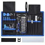 Justech 82in1 精密ドライバー 56ビット 修理ツールセット 磁気ドライバー タブレット ラップトップ PC スマートフォン 時計 眼鏡 カメラ適用 (ブルー)
