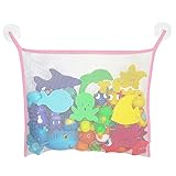 Bathおもちゃオーガナイザー、Pamiso Bath Toy Organizer + 2 bonus強力吸引カップHooked – 強くSuctions toタイル、ガラス、バスルームツール ピンク