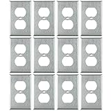 Sunlite、Gang二重レセプタクルプレート、スチール 1 Pack E211/S/12PK 12
