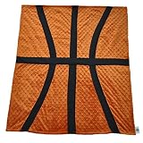 Cozy Wozy Basketball Themed Minky Baby Blanket, Rust Orange, 30" x 36" [並行輸入品]