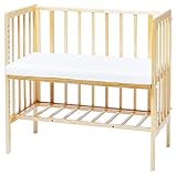 大和屋 そいねーる プラス ナチュラル 敷マットが同梱された添い寝ベビーベッド