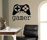 Gamer壁デカールゲームパッドビニールステッカーCybersportホームインテリアアイデアインテリア取り外し可能子供部屋壁アート1 ( GMR )