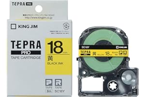 キングジム テープカートリッジ テプラPRO 18mm SC18Y 黄