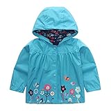 Domybest 秋冬 子供服 ジャケット 子供コート 女の子 1-6歳 防水 フード付き 花柄 暖かく保つ かわいい 誕生日 七五三 新年会 大晦日 記念日 お祝い ギフト 登山 旅行