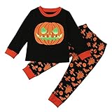 (プタス)Putars ベビー服 子供服 上下セット Tシャツ 男の子 長袖 ハロウィン かぼちゃ 可愛い 秋 冬 スポーツ 運動会 旅行 記念日 プレゼント 2-7歳