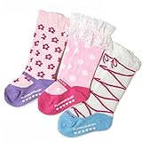 【日本製】靴下3足セット★フラワープリンセス ハイソックス (Sサイズ（11-13cm）)