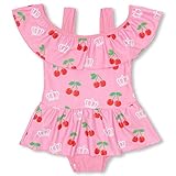 BABYDOLL（ベビードール） チェリー柄水着ワンピース-ベビー キッズ 女の子プール 水泳 -0368K 100cm ローズピンク