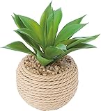 ポピー 造花の観葉植物 アガベロープポット グリーン