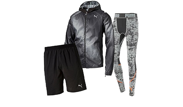 Amazon プーマ Puma メンズ ランニングウェア 3点セット ジャケット パンツ タイツ 男性用 ランニング ジョギング トレーニング パッカブル Puma E M コート ジャケット 通販