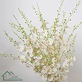 Coobl人工シルクフラワーSenior装飾バタフライOrchid Bouquet花ウェディングブーケ花嫁Holding Garlands Vine Plant花嫁DIY花アートホームデコレーション（