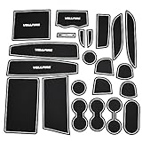 トヨタ アルファード ヴェルファイア 30系 インテリアラバーマット インテリアドアポケット ドリンクホルダー カップマット ラバーマット裏面滑り止め加工 Vellfire 専用白/蓄光タイプ 22枚セット