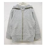 【KUT】裏毛パーカー(3colors) キッズ 男の子 女の子 ジップアップ ジャンパー 韓国子供服のマリンキャッスル 100cm110cm120cm130cm 100cm 09.杢グレー