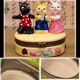 ★人気の小物入れ★ポタリー ミニ ケース （なかよしねこちゃん）♪