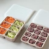 モニ シリコン フリージング ブロックトレー 離乳食ストック 小分け 作り置き 保存容器 ケース BPA フリー 食洗器 対応 15ml 30ml 60ml (ベージュ, 15ml)