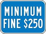 Accuform Signs FRA275RA Engineer-Grade Reflective Aluminum Handicapped Parking Supplemental Sign (Ca