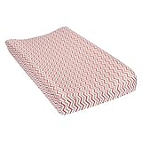 Trend Lab Chevron Deluxe Flannel Changing Pad Cover, Coral and Gray by Trend Lab [並行輸入品]