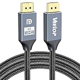Veetop Displayport ケーブル 4K ゲーミング DPケーブル1.2規格 4K@60Hz/2K@165Hz/2K@144Hz, ディスプレイポート ケーブル DP to DP ケーブル, 最大21.6Gbpsハイスピード, 【FreeSync＆G-Syncサポート】PC/ノートパソコン/ASUS/Dell/Acer/テレビ対応 5m