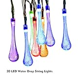 iSTYLE 充電式LEDイルミネーションライトSolar String Lightsソーラストリングライト　20ft 　30 LED球 Ledライト　アウトドア用　防水防滴　クリスマス、パーティー、