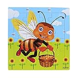 漫画のハチの子供パズル木製のパズルは、2個のパズル