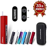 HI TASTE P6 電子タバコ 吸引時間 本数記録 温度調整 自動清潔 6分加熱連続35本 （赤）