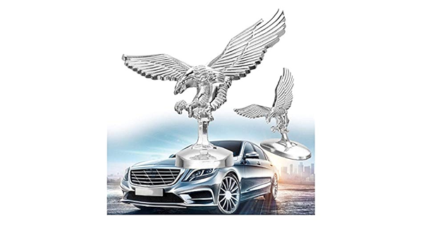 Amazon Co Jp 車 エンブレム オートカーフロントornametエンブレムエンジェルイーグルカバークローム3dフードスティッカーデコレーションバッジ エンブレムデカール 車 バイク
