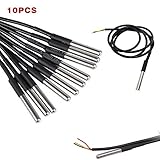 10Pcs 1M DS18B20 DS18S20 ステンレススチール防水温度プローブセンサArduino用