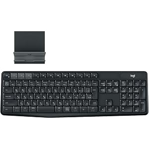 ロジクール ワイヤレスキーボード 無線 K375s Windows Mac Chrome Android iOS 対応 Bluetooth Unifying ワイヤレス キーボード 耐水 スタンド付 国内正規品 2年間無償保証