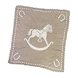 [ベアフットドリームス] BAREFOOT DREAMS #551 スカラップドコージーブランケット STN/WHT-R.HORSE [並行輸入品]