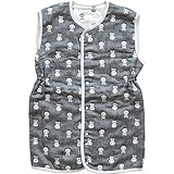 エムール スカル柄 6重織ガーゼ 2wayスリーパー 日本製 スモーキーブラック