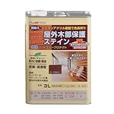 アトムハウスペイント 水性ウッドエバープロテクト(耐久ステイン) 3L ディープマホガニー