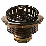 Westbrass D214-64 3-1/2-Inch Post Basket Strainer in Pearl Black [並行輸入品]