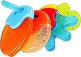 Utopia Home ベビーブー 水入り歯固め用鍵型おもちゃ 硬・柔 4個入り 赤ちゃん用 小さな突起付きで歯ぐきへのマッサージ効果 製