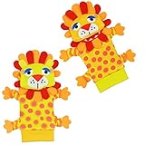 babyprice Baby Rattles Jingle Socks withサウンド動物ライオン装飾明るい色1ペア