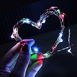COOLBOTANG LED 　銅線ワイヤーライト　イルミネーションライト 電池式　単三　10m 　LED100球　LEDストリングライト　パーティー　クリスマス 自動消灯　防水　防雨 ストリングライ